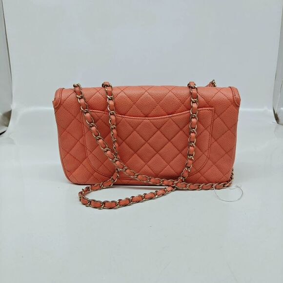 Chanel Women Cc Filigree Small Flap Caviar Leather Crossbody Bag Pink - Picture 5 of 9